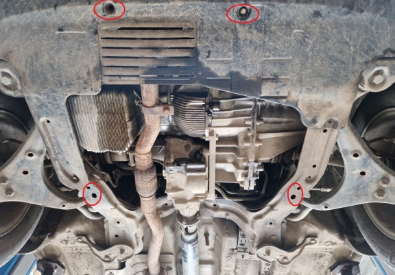 Acél motor, kapcsolószekrény, hűtő védőlemez Kia Sportage