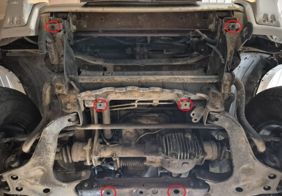 Acél motor, hűtő védőlemez Mitsubishi Pajero 3 (V60, V70)