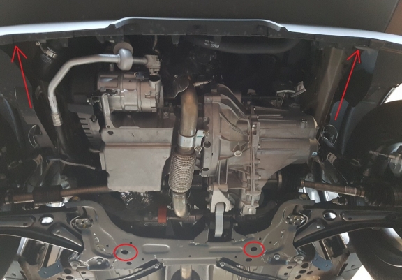 Acél motor, kapcsolószekrény, hűtő védőlemez Ford EcoSport