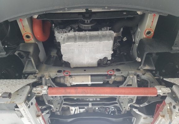 Acél motor, hűtő védőlemez Mercedes Sprinter