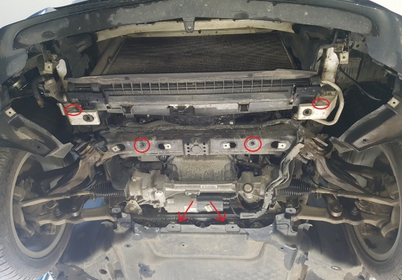 Acél motor, hűtő védőlemez Mercedes C-Class W205 4x4