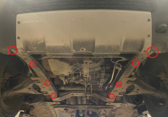 Alumínium motor, sebességváltó, hűtő, első lökhárító védőlemez Dacia Duster