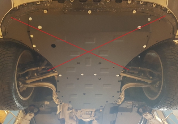 Acél kapcsolószekrény védőlemez Audi Q7