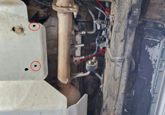 Alumínium részecskeszűrő szenzor védőlemez Toyota Hilux