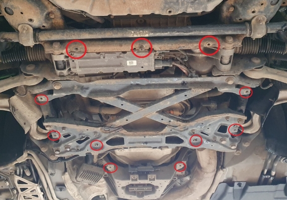 Acél kapcsolószekrény védőlemez Audi A8