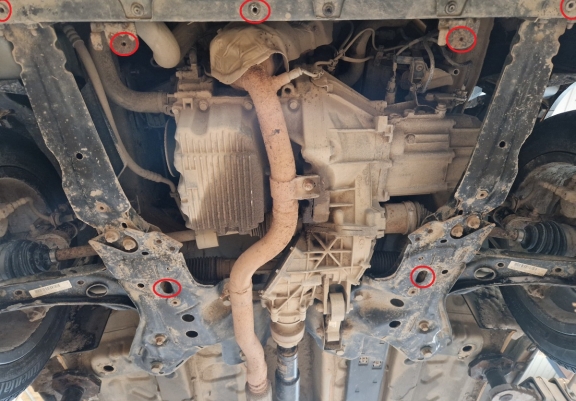 Acél motor, sebességváltó, hűtő, első lökhárító védőlemez Fiat Panda 4x4