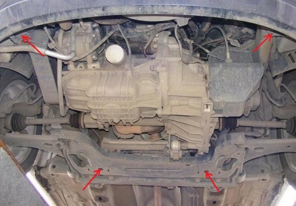 Acél motor, sebességváltó, hűtő, első lökhárító védőlemez Ford Fiesta