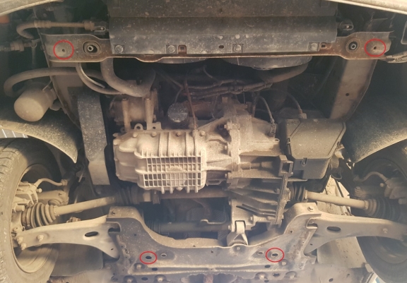Acél motor, sebességváltó, hűtő, első lökhárító védőlemez Ford Focus 1