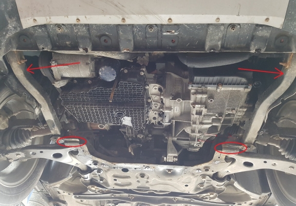 Acél motor, kapcsolószekrény védőlemez Ford Kuga