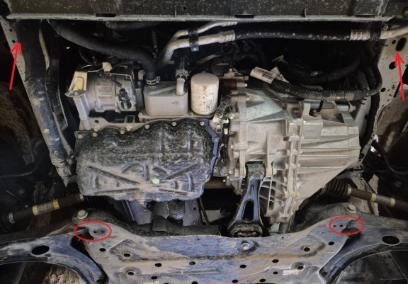 Alumínium motor, sebességváltó, hűtő, első lökhárító védőlemez Ford Transit FWD