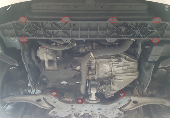 Acél motor, kapcsolószekrény védőlemez Hyundai i40