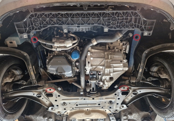 Acél motor, sebességváltó, hűtő, első lökhárító védőlemez Hyundai Bayon