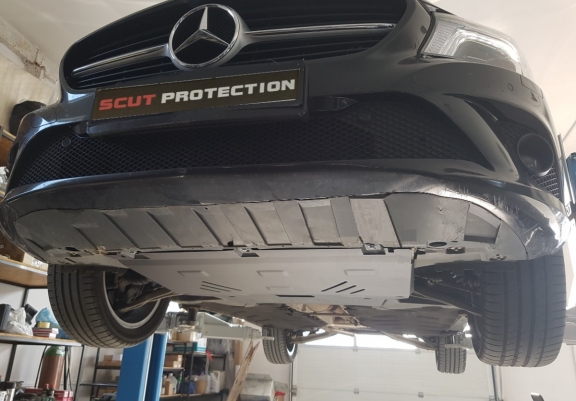 Acél motor, kapcsolószekrény, hűtő védőlemez Mercedes B-Class W246