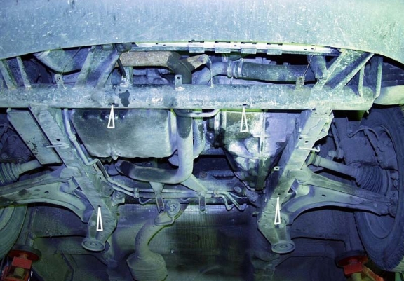 Acél motor, kapcsolószekrény védőlemez Mercedes Vito