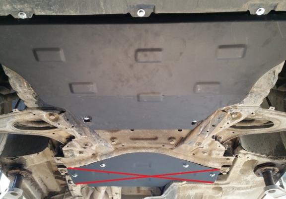 Acél motor, kapcsolószekrény, hűtő védőlemez Mercedes V-Classe W447 4x2, 1.6 D