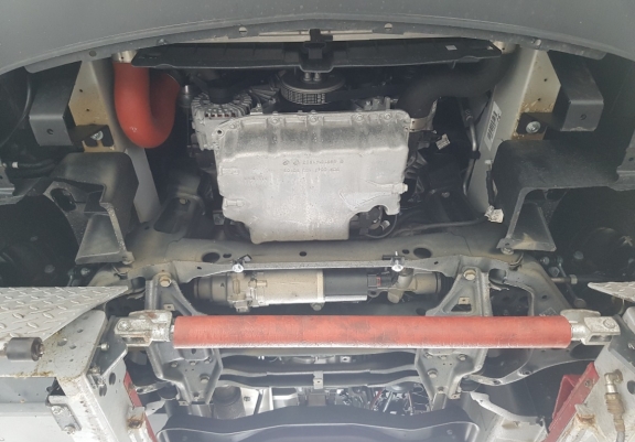 Alumínium motor,  hűtő, első lökhárító védőlemez Mercedes Sprinter - RWD
