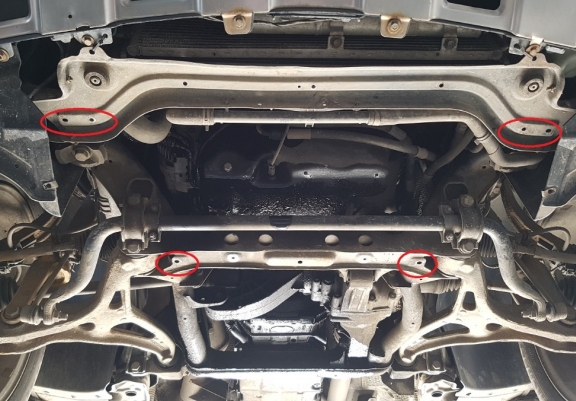 Acél motor, sebességváltó, hűtő, első lökhárító védőlemez Mercedes ML W164