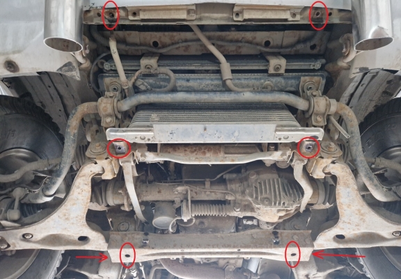 Acél motor, hűtő védőlemez Mitsubishi Pajero 3 (V60, V70) Vers. 2.0