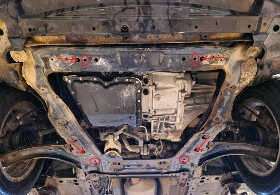 Acél motor, sebességváltó, hűtő, első lökhárító védőlemez Renault Koleos - Vers 2.0