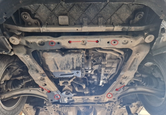 Acél motor, kapcsolószekrény, hűtő védőlemez Nissan Qashqai