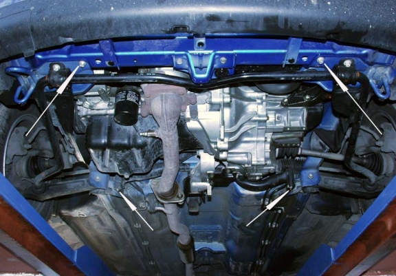 Motor, karter- védő acéllemez Subaru Justy