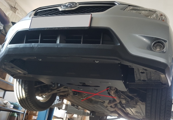 Acél motor, hűtő védőlemez Subaru Forester 4