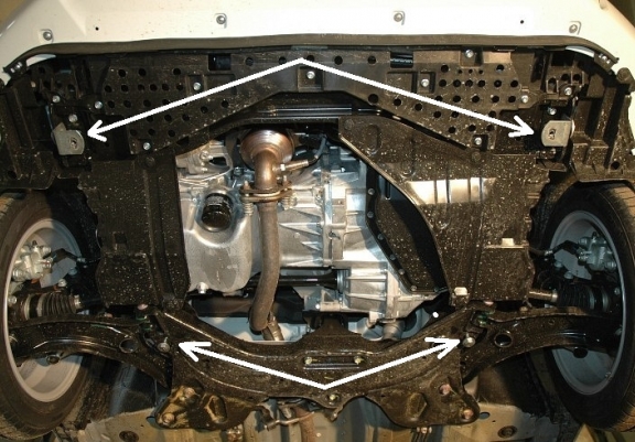 Acél motor, kapcsolószekrény védőlemez Suzuki Swift 3