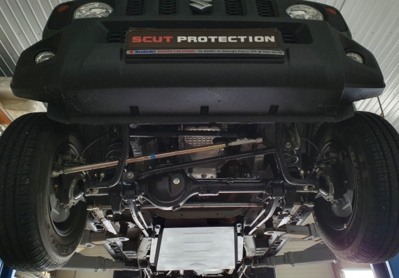 Acél kapcsolószekrény, osztómű védőlemez Suzuki Jimny