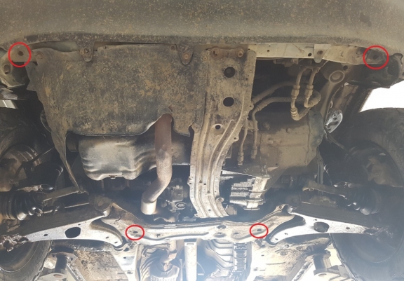 Acél motor, sebességváltó, hűtő, első lökhárító védőlemez Toyota RAV 4
