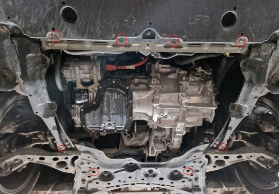 Acél motor, kapcsolószekrény, hűtő védőlemez Toyota Corolla Cross