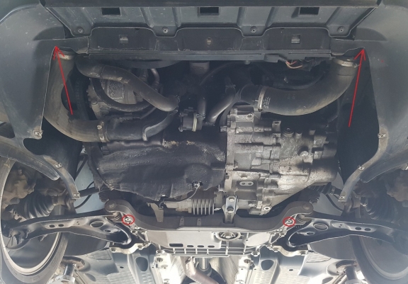 Acél motor, sebességváltó, hűtő, első lökhárító védőlemez VW Tiguan