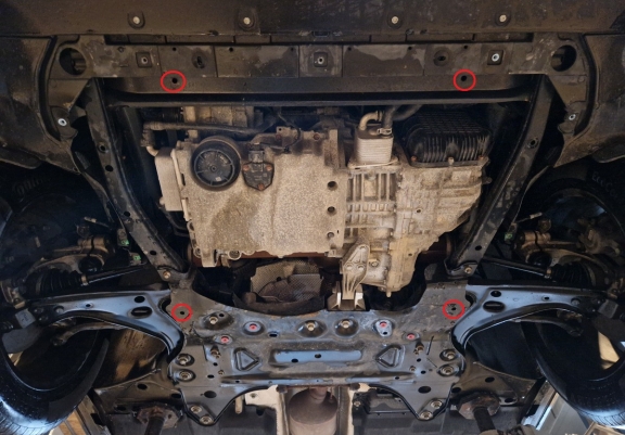 Acél motor, kapcsolószekrény, hűtő védőlemez Volvo XC40