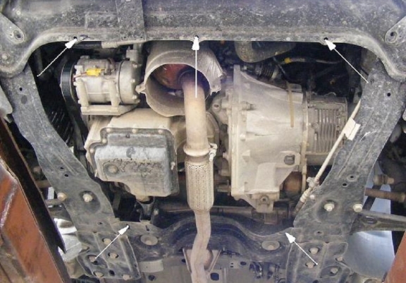 Acél motor, kapcsolószekrény, hűtő védőlemez Citroen Jumpy