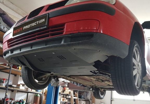 Acél motor, kapcsolószekrény, hűtő védőlemez Seat Inca