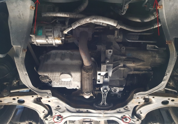 Acél motor, sebességváltó, hűtő, első lökhárító védőlemez Audi A3