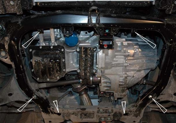 Acél motor, kapcsolószekrény, hűtő védőlemez Hyundai i30