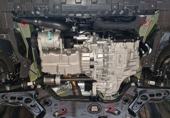 Acél motor, kapcsolószekrény, hűtő védőlemez Baic Beijing X55