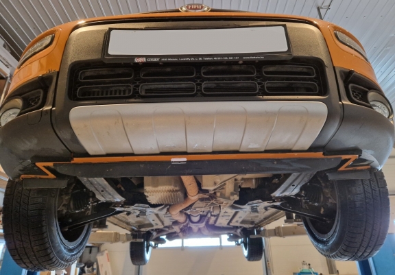 Acél motor, sebességváltó, hűtő, első lökhárító védőlemez Fiat Panda 4x2