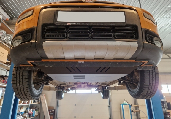 Acél motor, sebességváltó, hűtő, első lökhárító védőlemez Fiat Panda 4x2