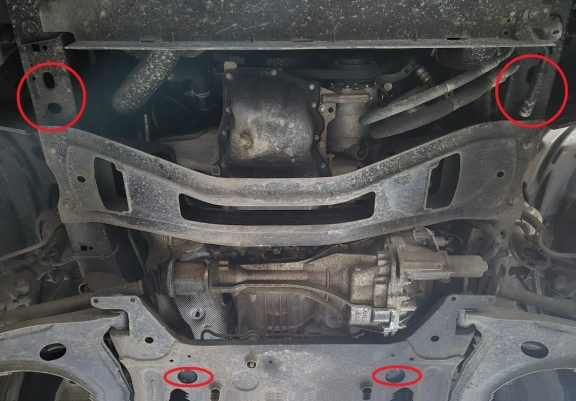 Acél motor, kapcsolószekrény, hűtő védőlemez Ford Transit - 4x4