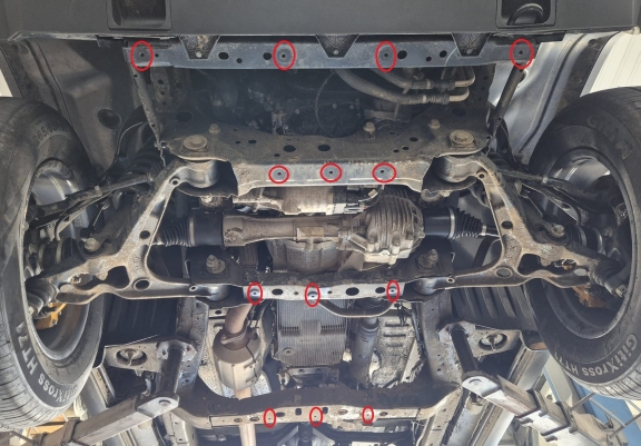 Acél motor-, kartervédő lemez Baic Beijing BJ40