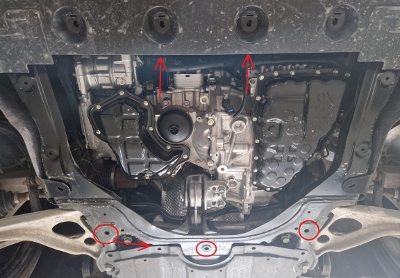 Aluminium motor, kapcsolószekrény védőlemez Renault Austral