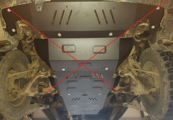 Acél kapcsolószekrény, részecskeszűrő Toyota Hilux Revo