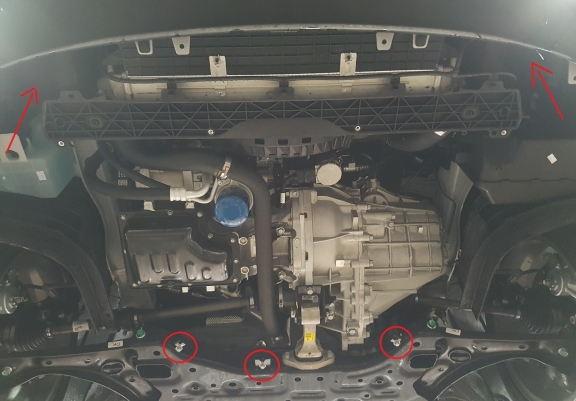 Alumínium motor, sebességváltó, hűtő, első lökhárító védőlemez Hyundai i30