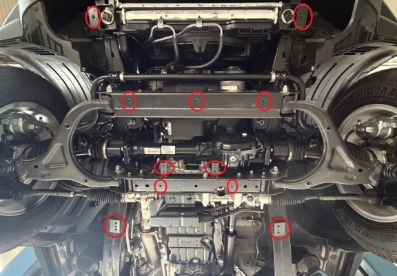 Acél motor, hűtő védőlemez KGM Musso 
