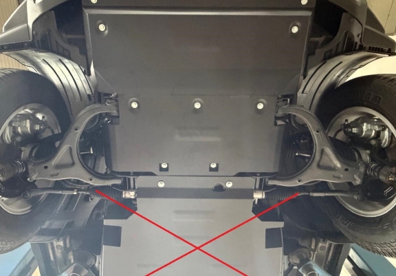 Acél motor, hűtő védőlemez KGM Musso 