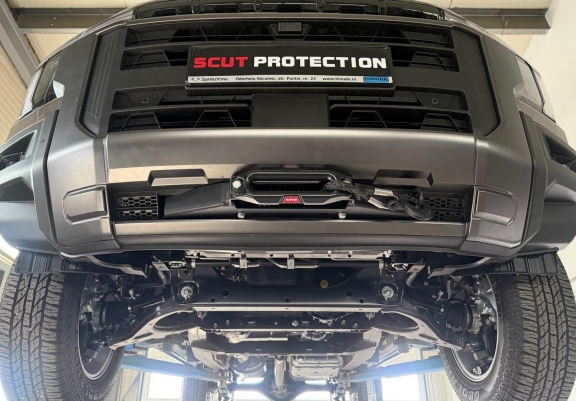 Acél motor, hűtő védőlemez KGM Musso 