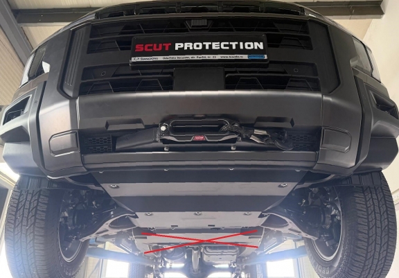 Acél motor, hűtő védőlemez KGM Musso 