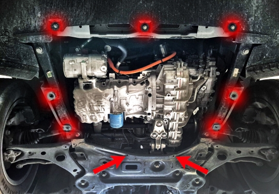 Acél motor, hűtő védőlemez Chery Tiggo 4