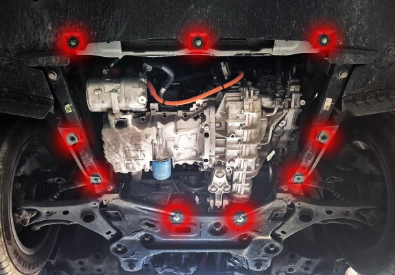 Acél motor, hűtő védőlemez Chery Tiggo 4